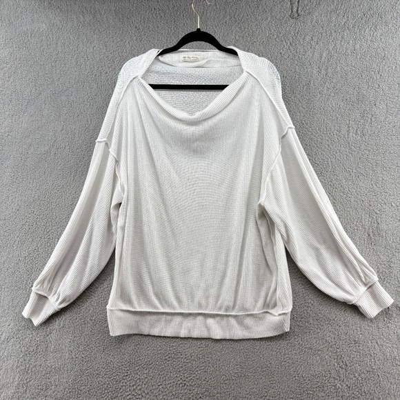 Free People We The Free Main Squeeze Hacci Off Shoulder Top White Size Medium - Picture 3 of 10